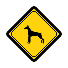Dog zone sign and symbol graphic design vector illustration