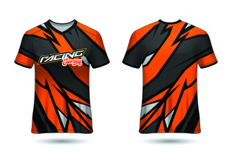 Sports Racing  Jersey Design Template for Team Uniforms Vector