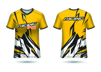 Sports Racing  Jersey Design Template for Team Uniforms Vector