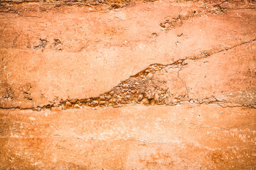 Abstract nature Soil patterned layer of clay soil for the background.