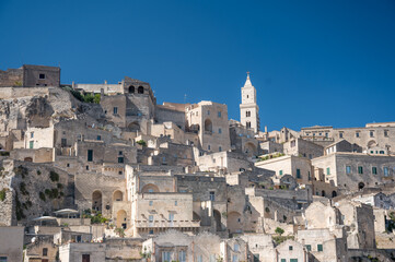Fototapeta na wymiar view of the beautiful oldtown of Matera, Basilicata