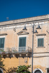 balcony and facade in beautiful oldtown of Matera, Basilicata