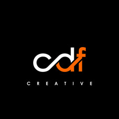 CDF Letter Initial Logo Design Template Vector Illustration