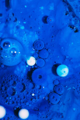 Liquid Paint Bubbles In Oil