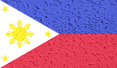 Grunge Philippines flag. Philippines flag with waving grunge texture. Vector background.
