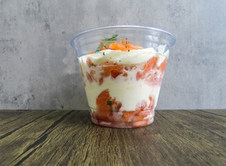 Verrine de saumon à la crème