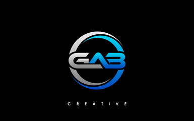 GAB Letter Initial Logo Design Template Vector Illustration