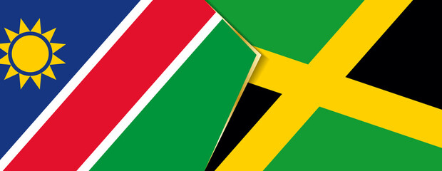 Namibia and Jamaica flags, two vector flags.