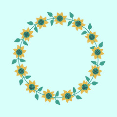 Vector floral frame