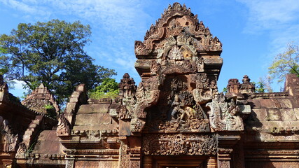 Eingang Banteay Srei Tempel, Angkor, Kambodscha