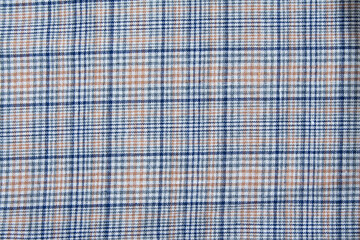 Checkered linen fabric texture. beige color