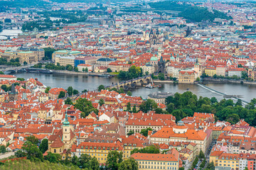 Obraz premium Prague city house roof view