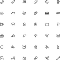 icon vector icon set such as: classic, edible, noodle, spare, grain, drawn, ice, can, medical, dining, fish, celebration, pestle, cold, disposable, colorful, lines, cappuccino, takeaway, spices