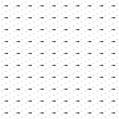 Square seamless background pattern from geometric shapes are different sizes and opacity. The pattern is evenly filled with black whale symbols. Vector illustration on white background