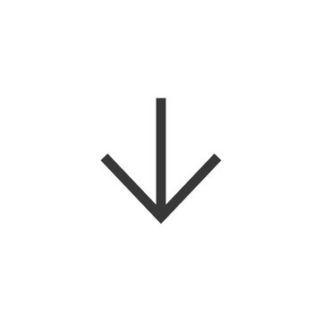 Down icon. Arrow symbol modern, simple, vector, icon for website design, mobile app, ui. Vector Illustration