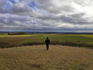 Fototapeta premium walking in the field
