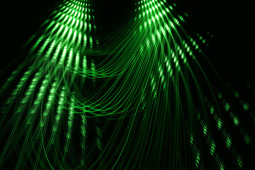 Abstract green digital background made with light brush.