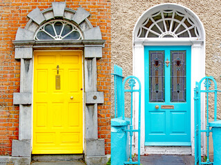 typischen irischen georgianischen Türen von Dublin, Irland 