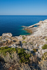 Fototapeta na wymiar Othoni, Greece, Ionian Islands, Europe, Corfu district, south-west coast of the island double natural arch