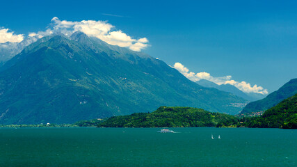 The lake of Como (Lario) at Dongo, Italy