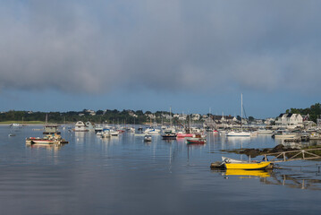 Fototapeta na wymiar USA, Massachusetts, Cape Ann, Gloucester. Boats in Annisquam Harbor