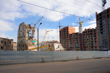 Demolition of the old for the construction of the new