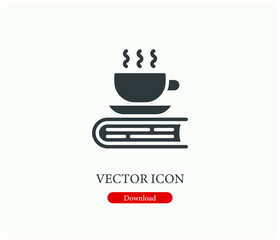 Book vector icon.  Editable stroke. Linear style sign for use on web design and mobile apps, logo. Symbol illustration. Pixel vector graphics - Vector