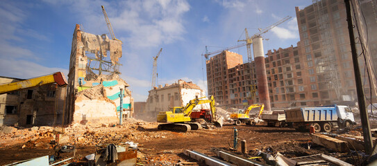 Demolition of the old for the construction of the new