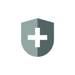 Fototapeta premium medical cross on shield icon