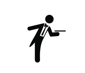 Waiter vector icon.  Editable stroke. Linear style sign for use on web design and mobile apps, logo. Symbol illustration. Pixel vector graphics - Vector