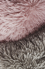 Naklejka na ściany i meble Close-up view of fluffy pillow. Cozy background texture.