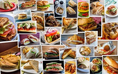 Popular Sandwich Collage