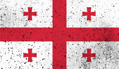 Obraz premium Georgia grunge flag. Vector illustration