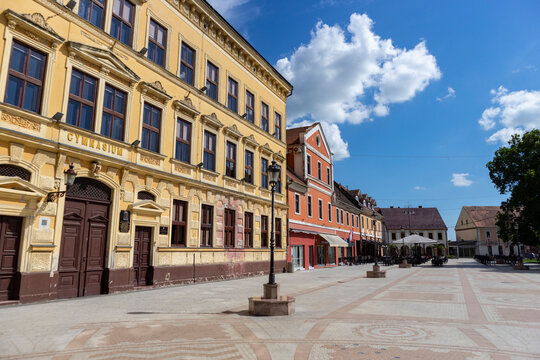 Small town center of Vinkovci, one of oldest towns in Croatia, region of Slavonia