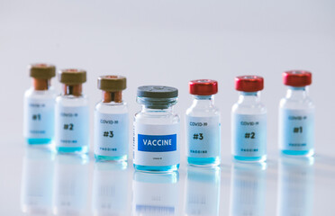 Different types of covid 19 vaccine bottles