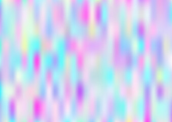 Holograph Minimal Banner. Neon Paper Overlay, 80s, 90s Music