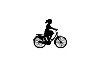 Obraz na płótnie Canvas Girl Bicycle