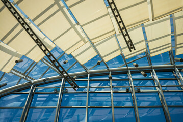 USA, Massachusetts, Salem. Peabody Essex Museum ceiling.
