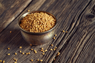 Fenugreek seeds in a bowl