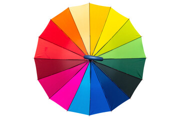 colored umbrella isolated on white background.