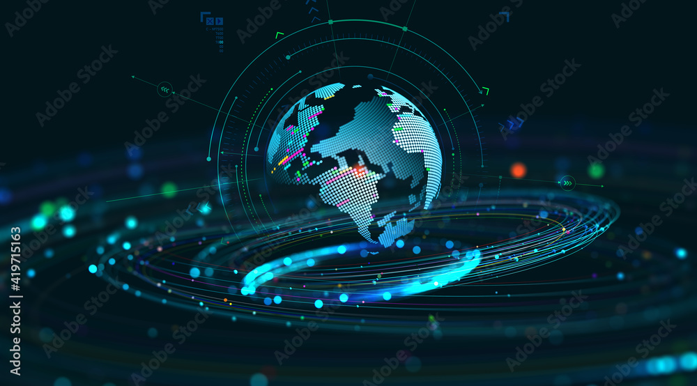 Aufkleber data analytics, corporate logistics, business strategy. internet technologies and innovations of vir