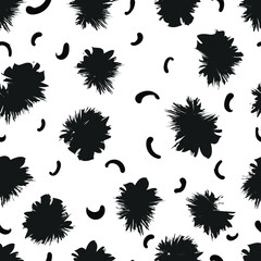 abstract seamless vector pattern black and white