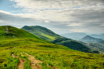 Trail of green peaks