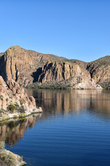 Canyon Lake in the Tonto National Forest near Tortilla Flat, Arizona.