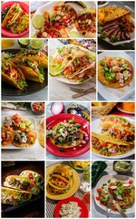 Mexican Cuisine Taco Collage