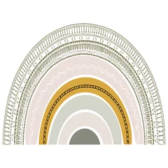 Cercles muraux Chambre de bébé Arc-en-ciel mignon dans un style scandinave. Arc-en-ciel effet aquarelle isolé sur fond blanc. Art moderne.