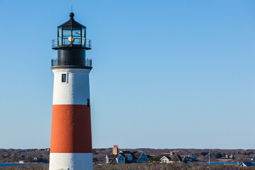 USA, Massachusetts, Nantucket Island. Sankaty, Sankaty Head Lighthouse.