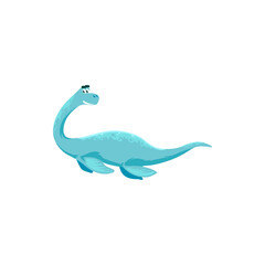 Chalishevia swimming dino isolated Erythrosuchus lizard in cartoon style. Vector Garjainia icon, Erythrosuchids crocodile large basal archosaur diapsid reptile. Prehistoric animal of Jurassic period