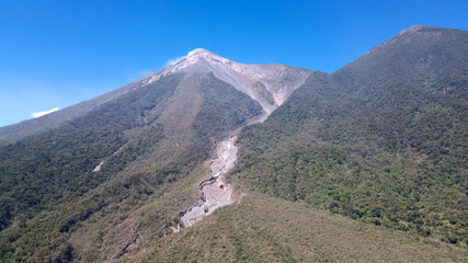 Fotograf&iacute;as de los volcanes de Fuego y de Acatenango