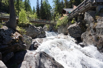 waterfall in the mountains